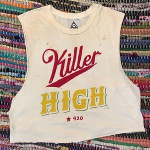 UNIF DISTRESSED RIPPED TANK TOP